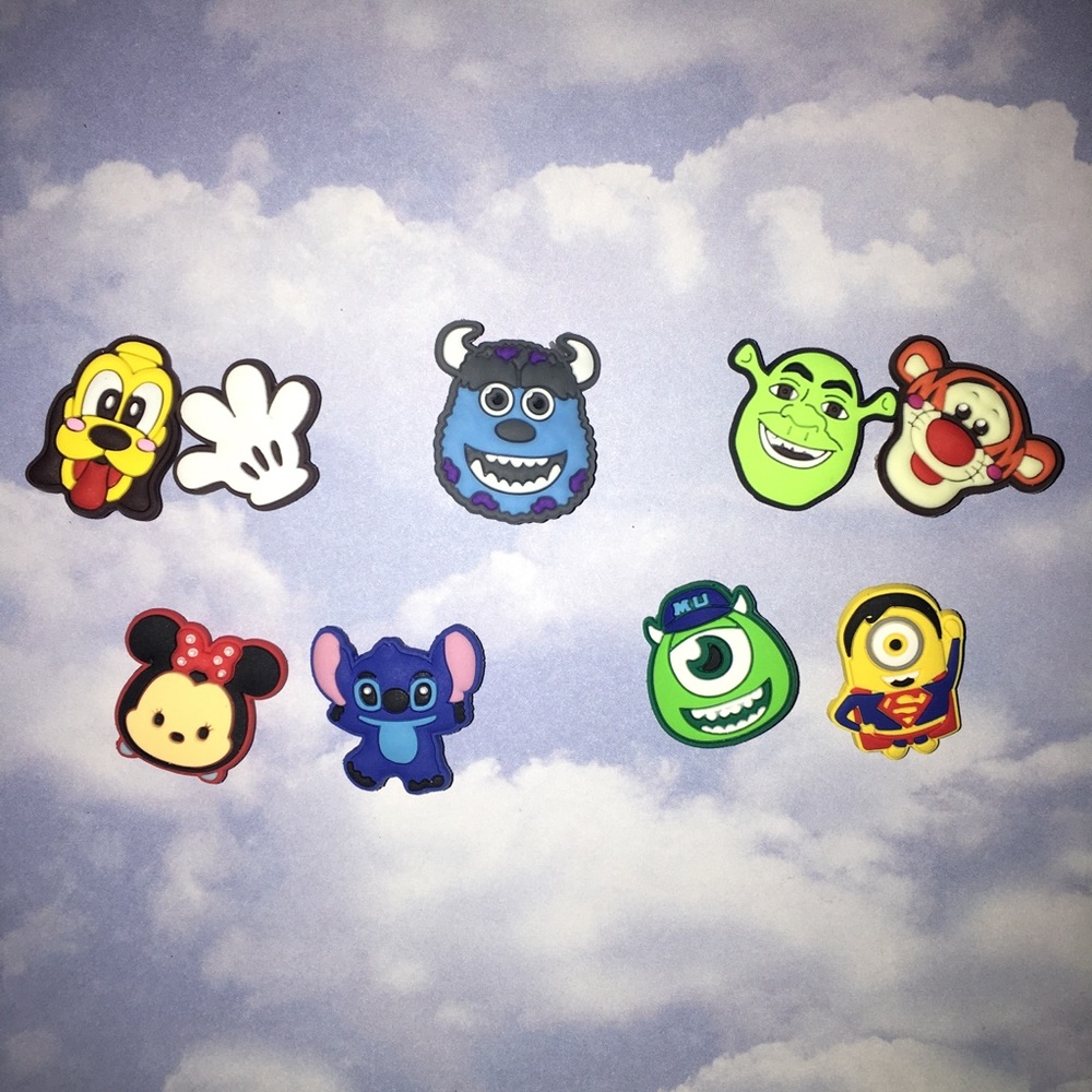 Disney Character 9 Piece Shoe Charms - Decorations - Shoe Accessories